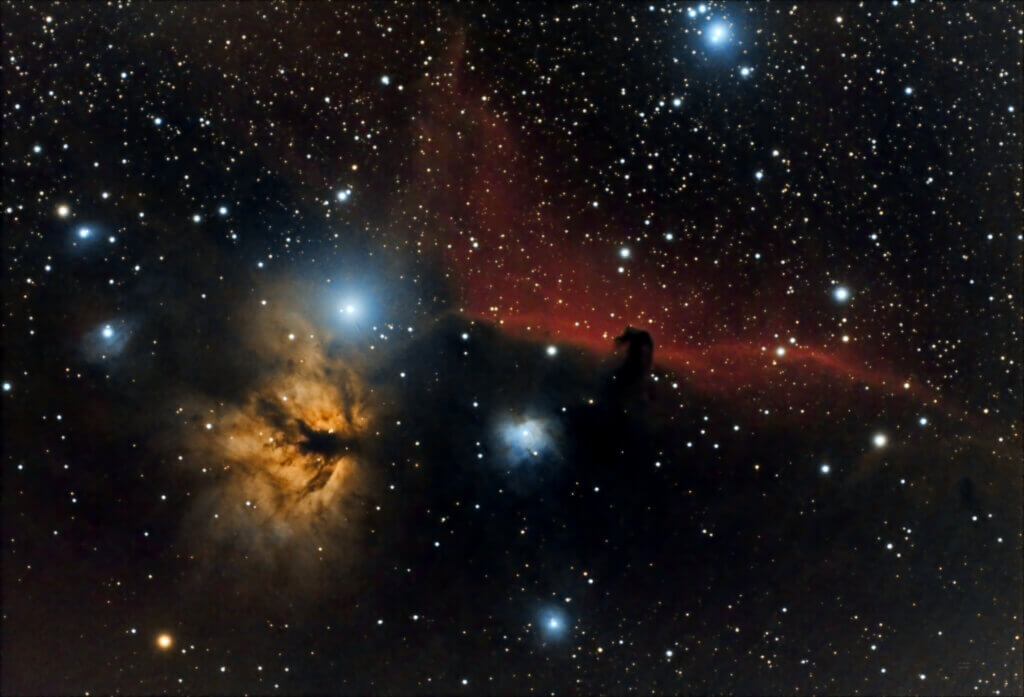 Imagen desde Curicó de la cabeza de caballo en Orión